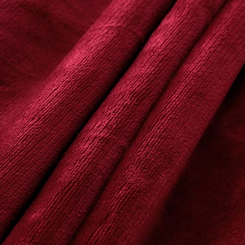 NANPIPER Baby Sherpa Blanket,Warm Toddler Throw Blanket,Soft Newborn Fleece Blanket for Winter (Wine Red,30x40 inches) - Image 4