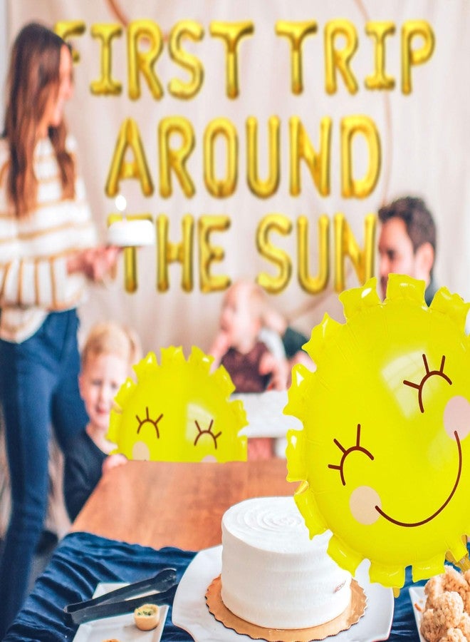 Roaring Good Time Gold First Trip Around the Sun Balloons First Trip Around the Sun Party Decoration Sun First Birthday Party Decoration Sun Balloons Sun First Birthday Party Supplies - Image 5
