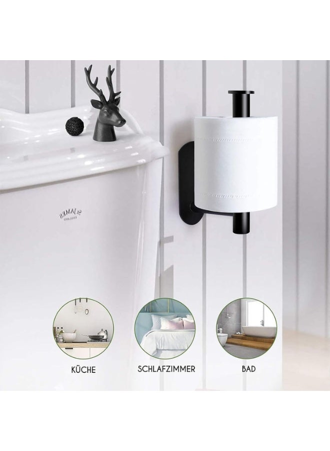 Beauenty GoodTool Stainless Steel Toilet Paper Holder, Wall Mount Self Adhesive Bathroom Paper Towel Roll Holder, No Drilling Toilet Tissues Holder, for Home and Kitchen (2Pcs) - Image 2