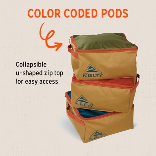 Kelty CARGO Box – Camping, Tailgating, Travel Organization Kit, Large Structured Tote + 3 Individual Pods Storage for Trucks, Vans, SUVs Cars – Color Coded Packing Cubes, Rugged + Water Resistant 45L - Image 5