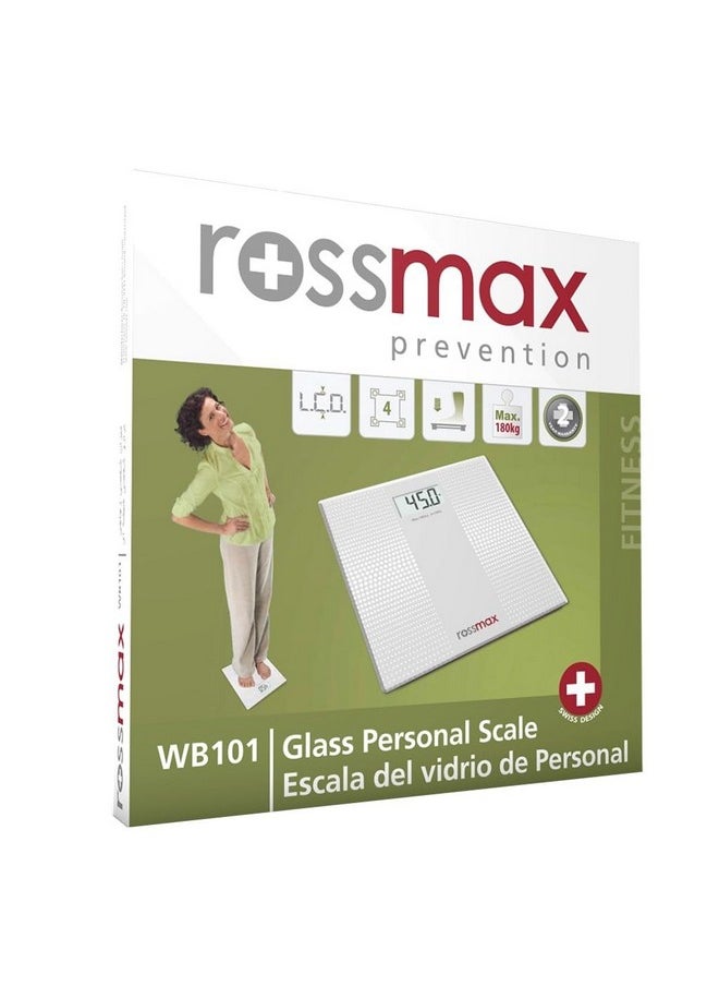 Rossmax - Rossmax WB101 Digital Weighing Scale - Precision Body Weight Measurement, Swiss Design Step-On Technology, LCD Display - Ideal weight machine for home fitness and health monitoring - Image 1