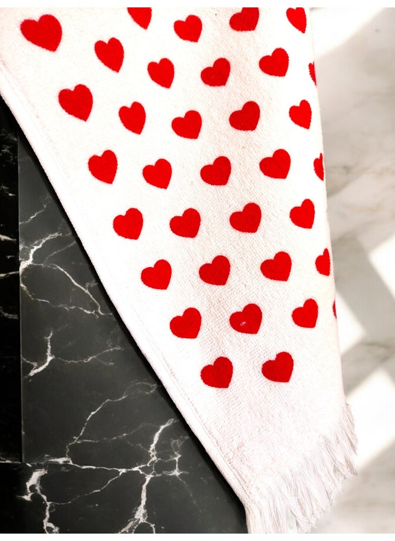 Cnr Garden 2-Piece Kitchen Towel Heart Hand Face Towel Set Drying Cloth Water Absorbent Set 40X60 and 30X50  - Image 2