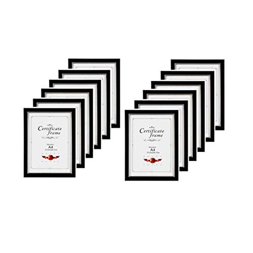 Stuthi Arts A4 Size Wood Wall MDF Photo Frame (Black,12 Photos, Documents) - Image 1