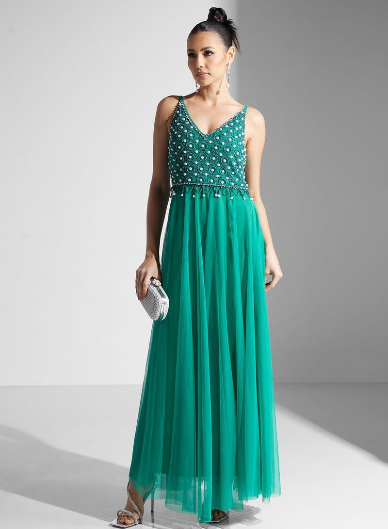 Namshi x Embellished Bodice Gown  - Image 1