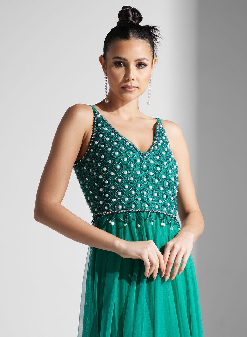 Namshi x Embellished Bodice Gown  - Image 3