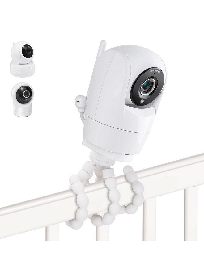 wochel Adjustable Baby Monitor Mount for VTech VM901/VM924/VM928/VM923/RM7764/RM5764/RM5754 Baby Monitor, Flexible Tripod Holder for Crib, with Non-Slip Silicone, Tool-Free Installation - Image 1