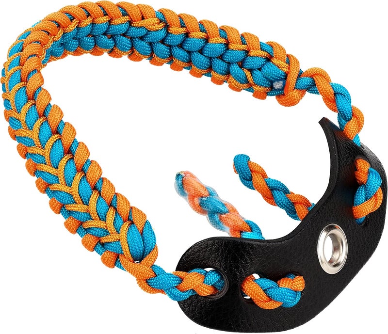 Sunya Archery Bow Wrist Sling, 550 Paracord Strap Comfortable on Hand.100% Full Grain Leather Yoke, Multiple Camo Colors.Fit Compound Bow Stabilizer & Recurve. - Image 1