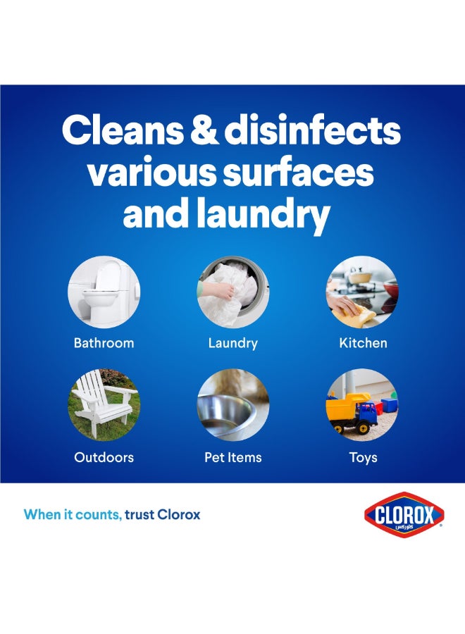 Clorox Platinum Bleach Crisp Lemon No Splash Thick Bleach Liquid Formula 1.89L - Image 3