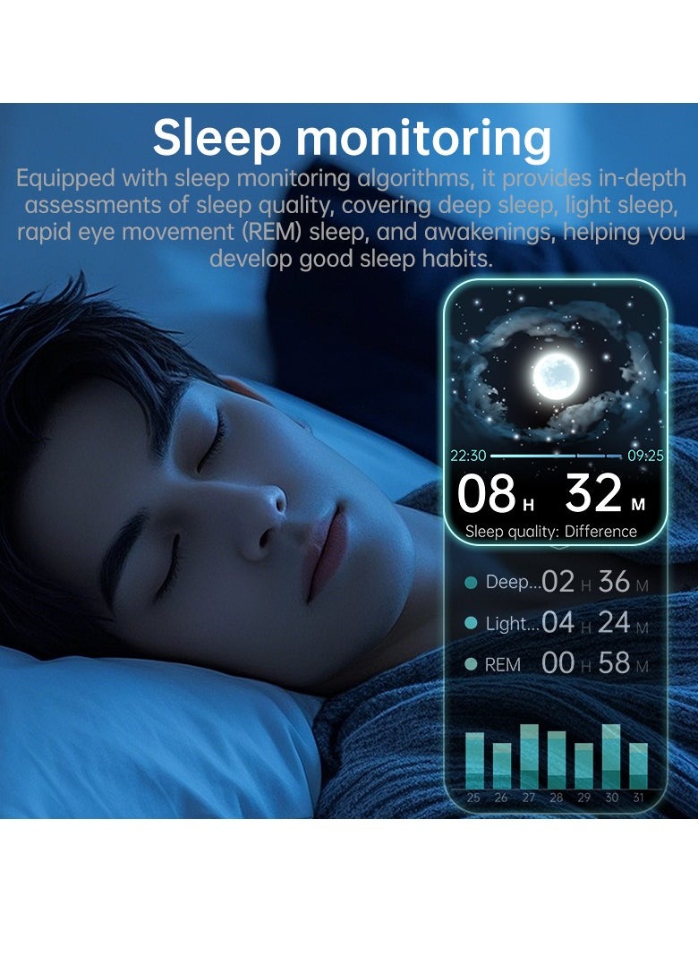EVEREEN - KS03PRO Smartwatch 1.96 Inch Colour Touch Screen Bluetooth Call ECG HRV Remote Care Android 8.0 Apple 11 250mAh Bluetooth 5.3 - Image 1