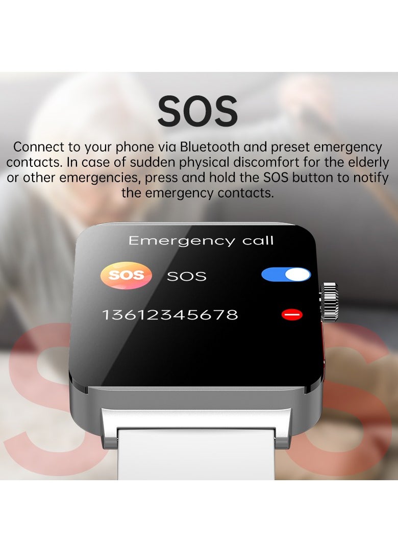EVEREEN - KS03PRO Smartwatch 1.96 Inch Colour Touch Screen Bluetooth Call ECG HRV Remote Care Android 8.0 Apple 11 250mAh Bluetooth 5.3 - Image 1