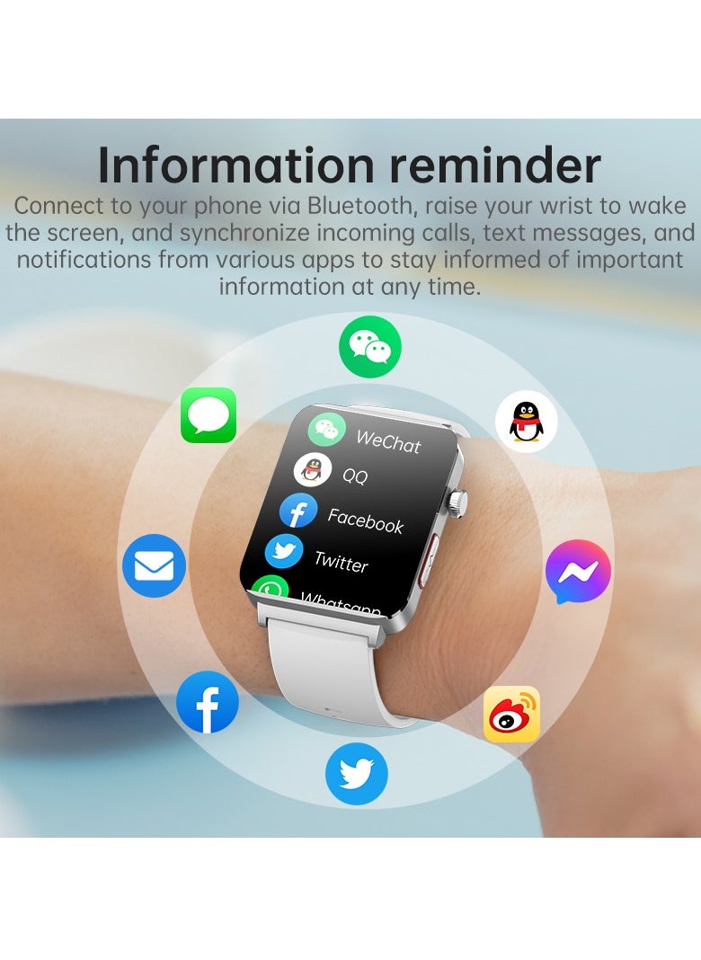 EVEREEN - KS03PRO Smartwatch 1.96 Inch Colour Touch Screen Bluetooth Call ECG HRV Remote Care Android 8.0 Apple 11 250mAh Bluetooth 5.3 - Image 1