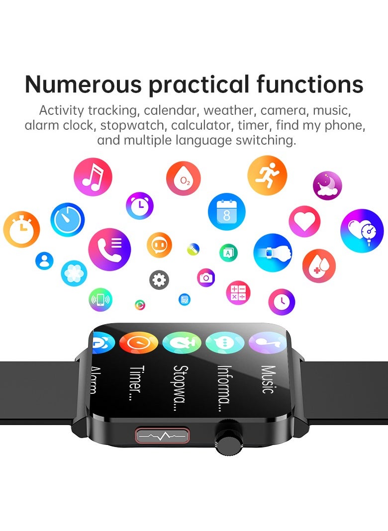 EVEREEN - KS03PRO Smartwatch 1.96 Inch Colour Touch Screen Bluetooth Call ECG HRV Remote Care Android 8.0 Apple 11 250mAh Bluetooth 5.3 - Image 1