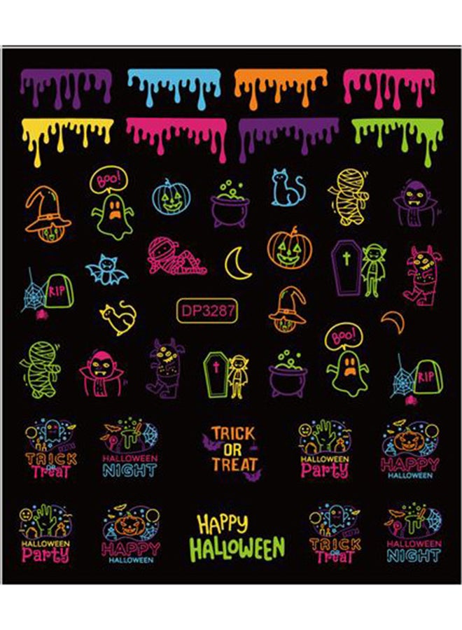 brunson ملصقات فينيل مائية مخيفة لفن الأظافر HS011