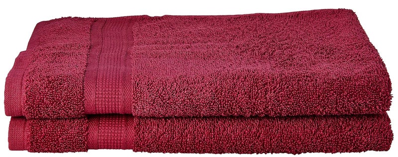 Bombay Dyeing Santino 2-Piece 550 GSM Cotton Hand Towel Set - Maroon - Image 1