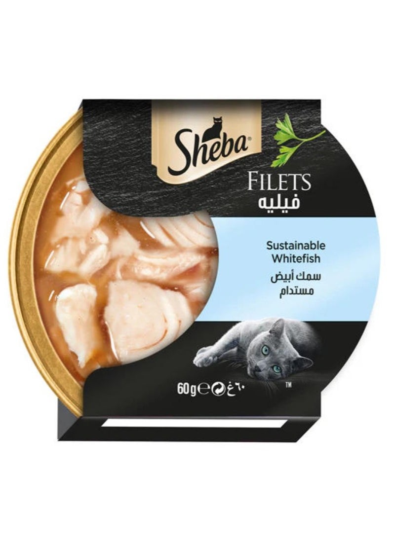 Sheba Filets Whitefish Wet Cat Food 60G  - Image 1