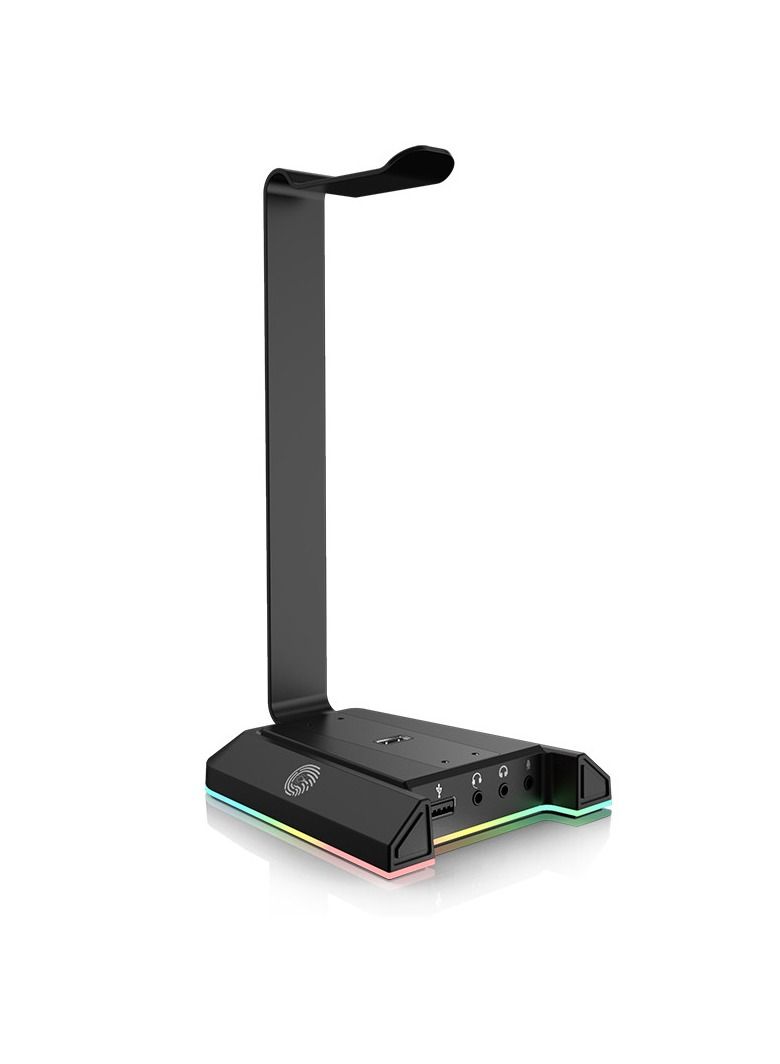 EKSA RBG Headset Stand with 2 USB Ports and 3.5mm Audio Jacks - Image 1