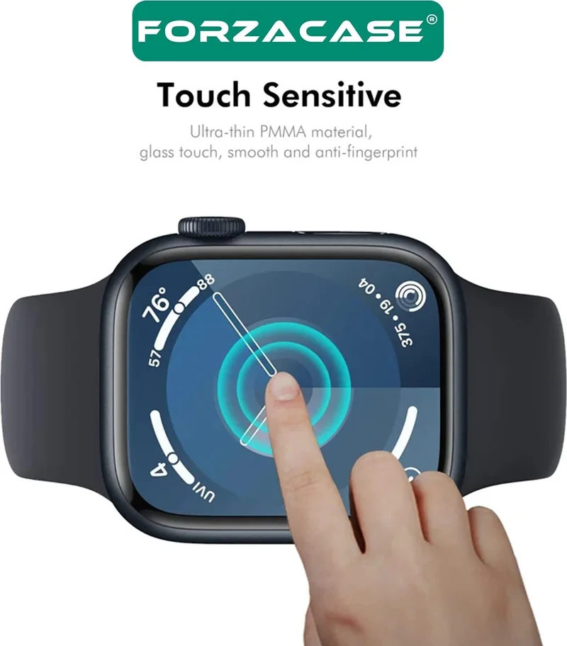 فورزاكاس Apple Watch Series 10 42MM Full Cover 3D PET Screen Protector Film with Frame - FC016