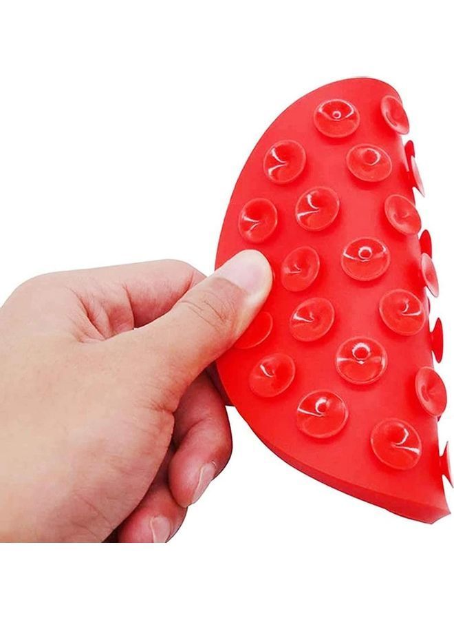 NIBEMINENT Silicone Slow Feeder Dog Treat Dispensing Mat Red 5.90 x 5.90inch - Image 4