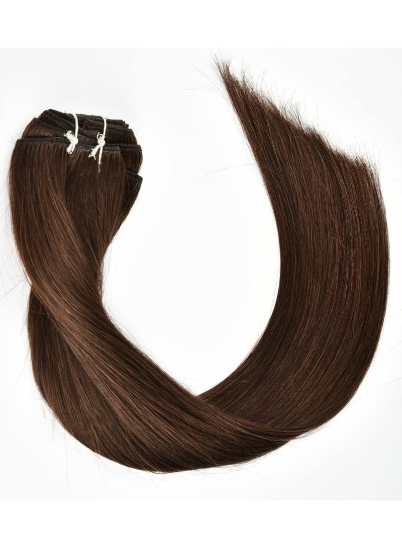 إستيل وصلات شعر بشري بمشبك أسود مستقيم على وصلات شعر ريمي وصلات شعر طبيعية للنساء والسيدات والبنات (7 قطعة/المجموعة أو 4 قطعة/المجموعة) - Image 2