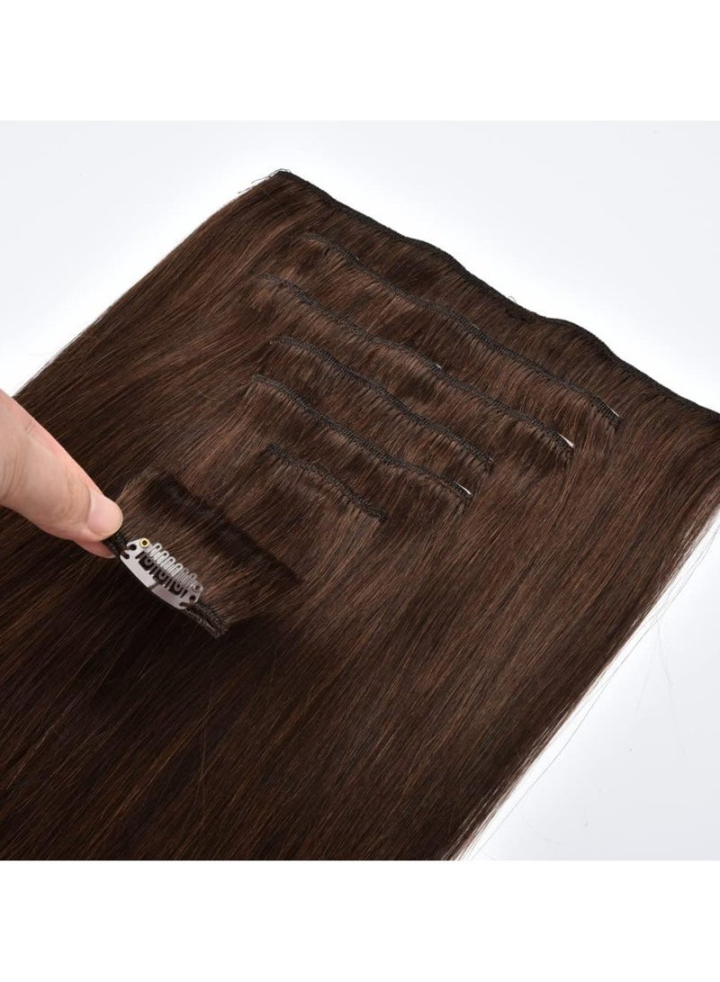 إستيل وصلات شعر بشري بمشبك أسود مستقيم على وصلات شعر ريمي وصلات شعر طبيعية للنساء والسيدات والبنات (7 قطعة/المجموعة أو 4 قطعة/المجموعة) - Image 3