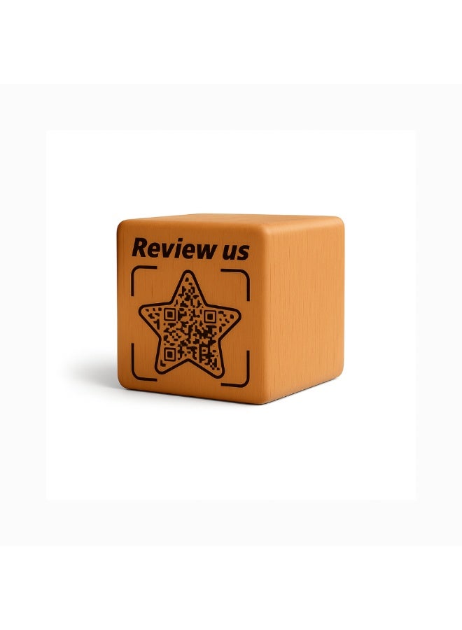 مكعب تقييمات مشروعك لزيادة التقييمات QR code, شعار جوجل ريفيو ذو وجهين, رمز الاستجابة السريعة لمراجعات التقييمات السابقة ذو وجهين 7*7*7 سم - Image 3