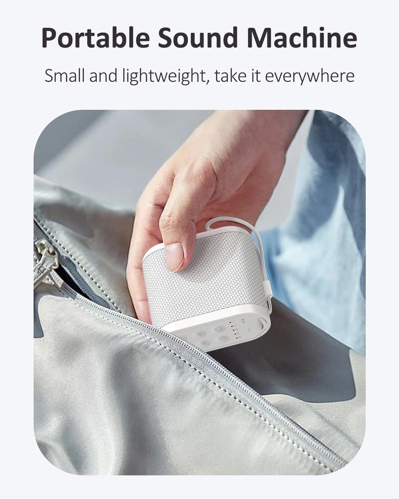Vindsbay Loud Portable Travel Sound Machine for Adults：Powerful Battery, Headphone Jack, 21 Soothing Sound, Sleep Timer, 32 Volumes - White Noise Machine for Sleeping, Office Privacy & Noise Canceling - Image 2