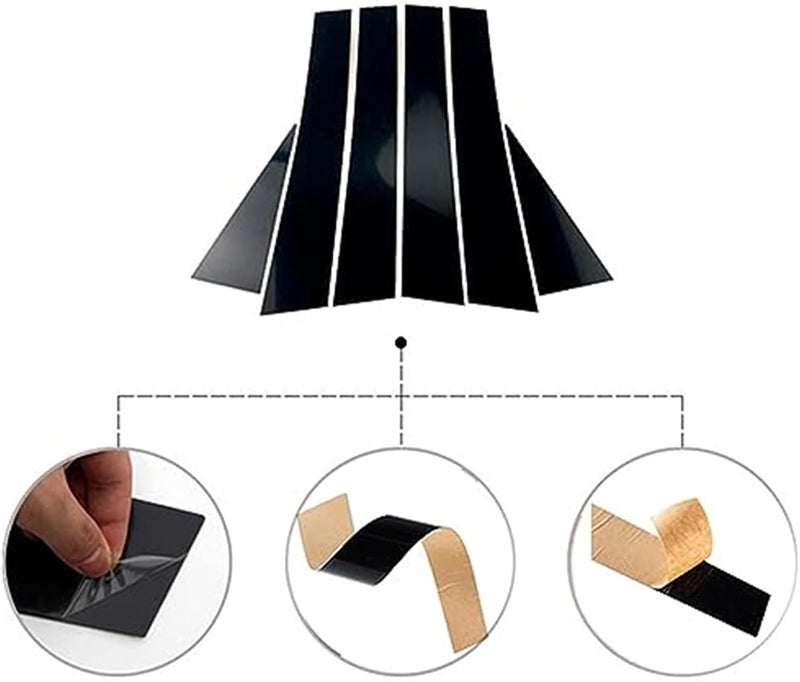 Wivplex Glossy Black Window Trim Cover for Chevrolet Captiva - Image 3