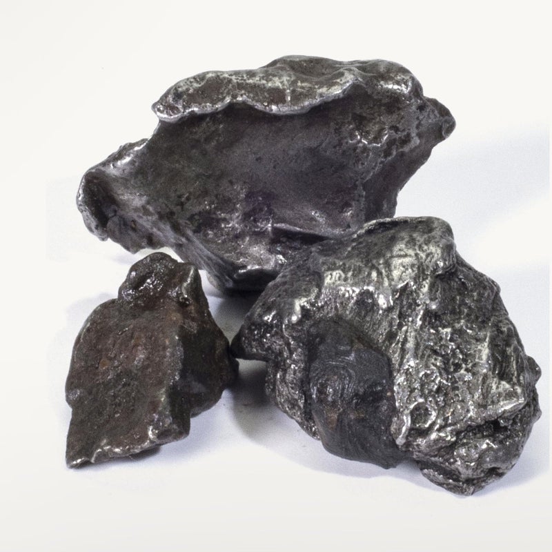 KALIFANO SikhoteAlin Meteorite Bundle 3 Pieces Authentic Rough Iron Meteorite from Siberia Rare Specimen with Information Card and COA Included Family Owned and Operated - Image 4