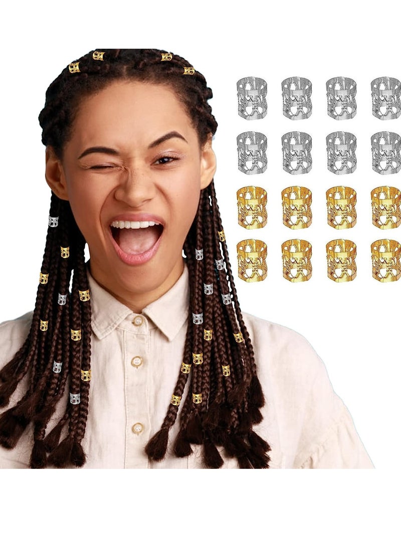 Excefore 60 Pcs Dreadlocks Beads Adjustable Aluminum Metal Cuffs Per Pack Braids And Bead Braids Braids Braided Hair Accessories - Image 1