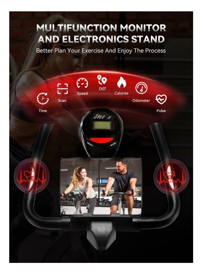 Egg Spinning Bike Luxury Home Spinning Bike, Seat With Seven Levels Of Height Adjustment, Home Gym, Fitness Bike, With LED Screen Professional Seat And Mobile Phone Holder, Five Levels Of Height Adjustment Of The Armrest - Image 2