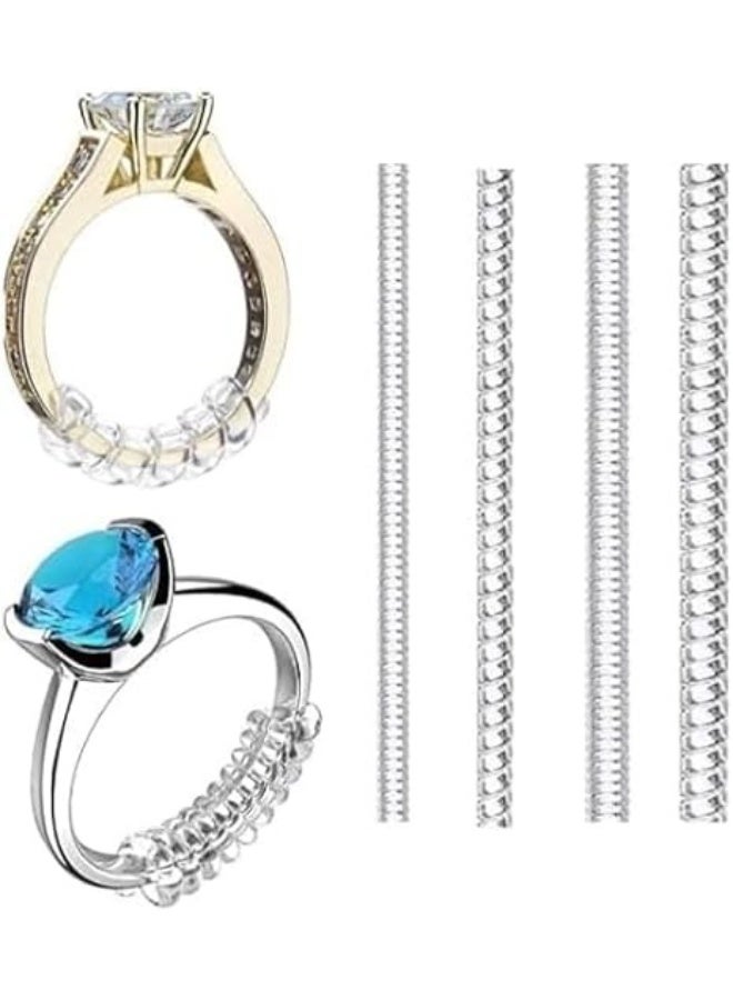 Set of 4 Silicone Spiral Ring Sizers (4 Pieces, Clear) - Image 1