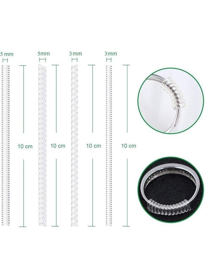 Set of 4 Silicone Spiral Ring Sizers (4 Pieces, Clear) - Image 4