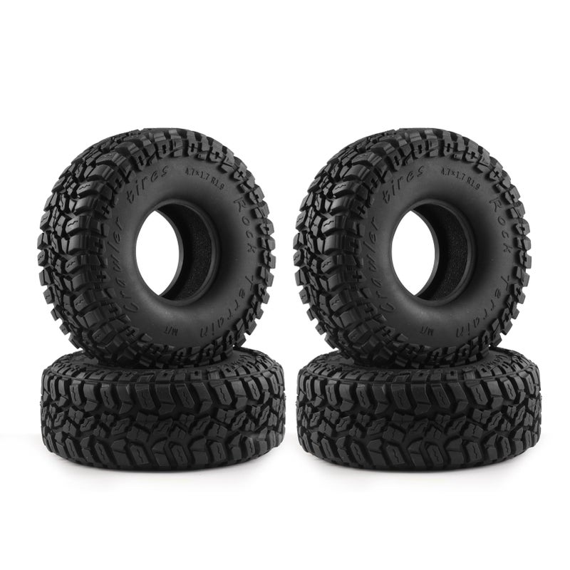 Shaluoman 4PCS Soft Rubber Tires for RC 110 On Road Car 19 Crawler Tires with Foam for Axial SCX10 90047 SCX10 III AXI03007 Redcat Gen8 TRX4 Tyre - Image 3