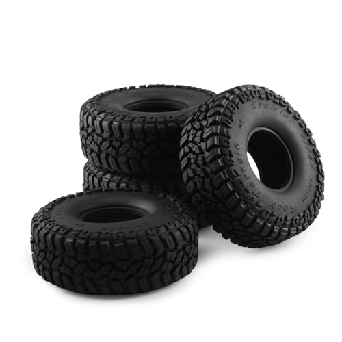 Shaluoman 4PCS Soft Rubber Tires for RC 110 On Road Car 19 Crawler Tires with Foam for Axial SCX10 90047 SCX10 III AXI03007 Redcat Gen8 TRX4 Tyre - Image 5