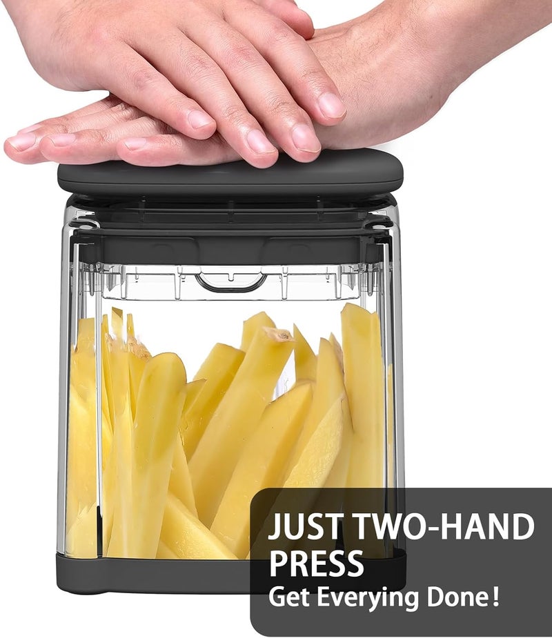 Solucky French Fry Cutter, Potato Onion Cutter, Professional Homestyle Vegetable Chopper Dicer, Great for Potatoes Carrots Cucumbers Zucchini Peppers 3/8 inch Blade(Only 1 Blade) - Image 4