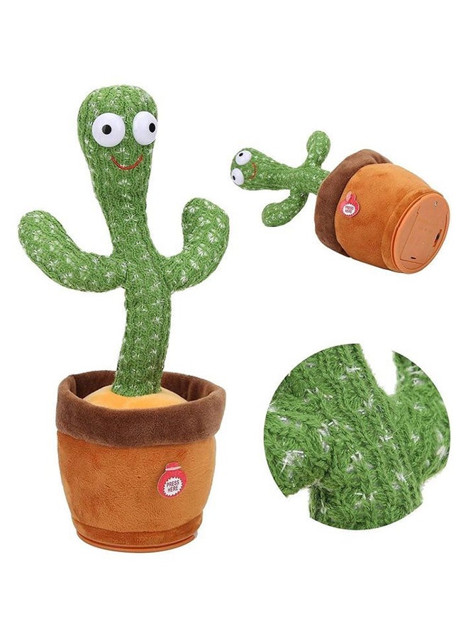 Cute Big Eyed Dancing Cactus Plush Stuffed Toy With Music Premium Material