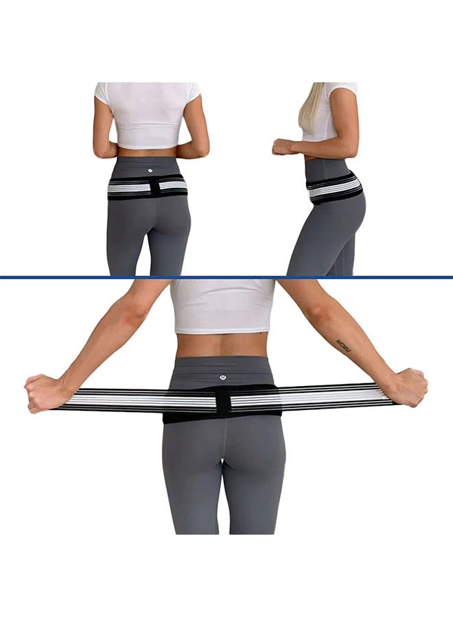 Generic Sacroiliac Joint Hip Belt, Postpartum Waist Belt Hip Lifting Hip Cinching Breathable Belt, Pelvic Forward Tilt Pain Relief Correction Band - Black  - Image 5