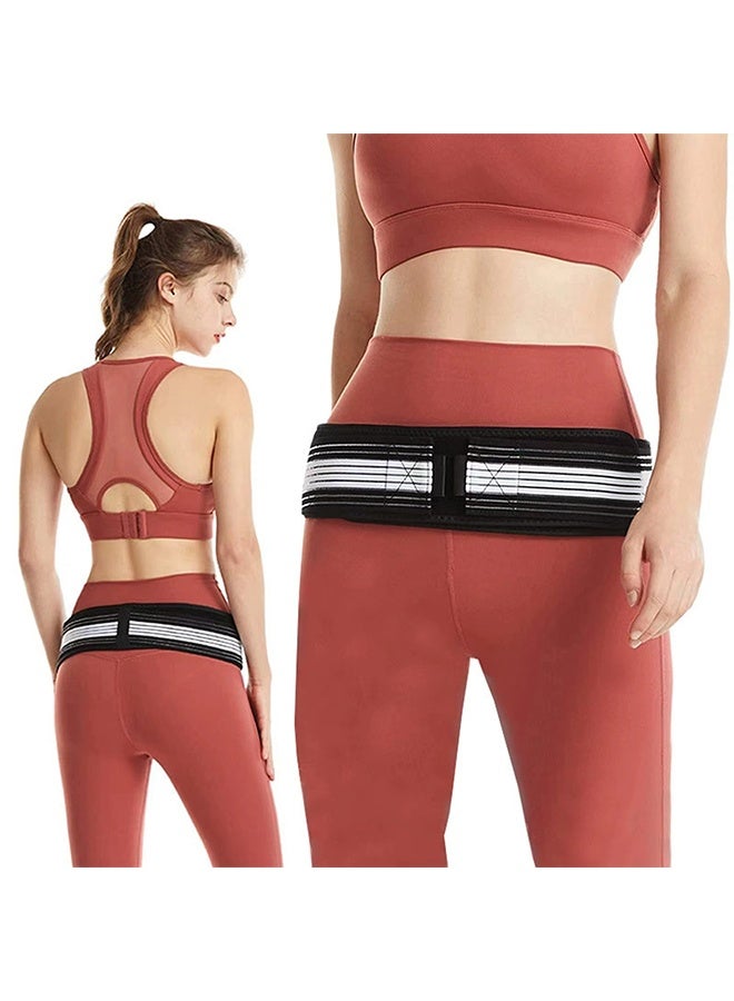 Generic Sacroiliac Joint Hip Belt, Postpartum Waist Belt Hip Lifting Hip Cinching Breathable Belt, Pelvic Forward Tilt Pain Relief Correction Band - Black  - Image 3
