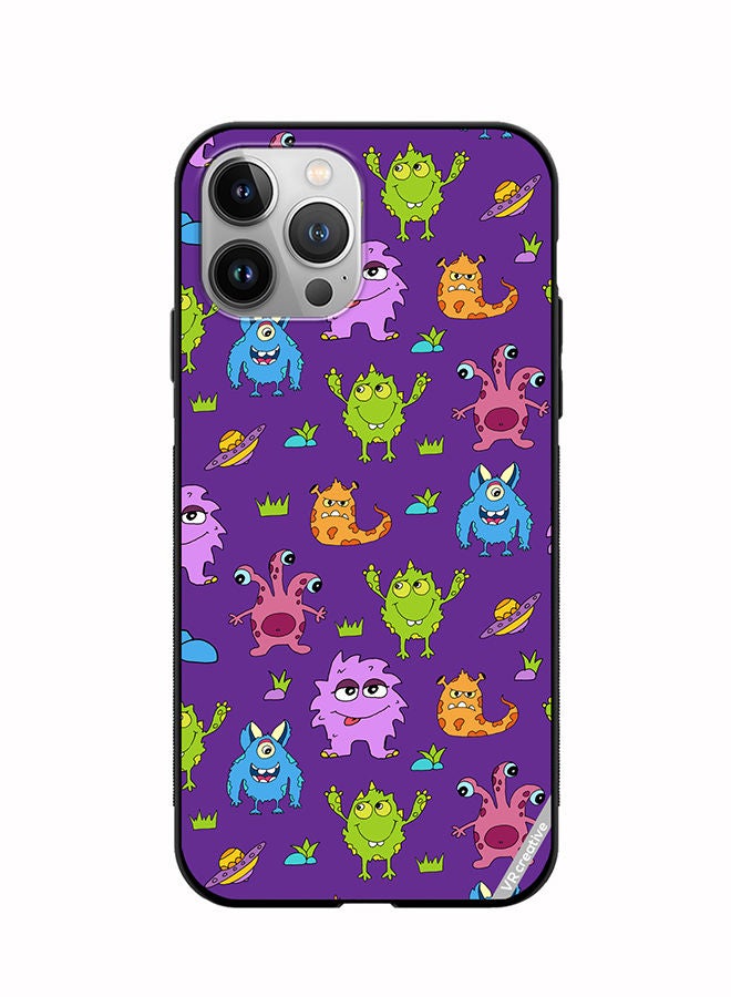 VR CREATIVE Protective Case Cover For Apple iPhone 12 Pro Max Monsters Cartoon Design Multicolour - Image 1