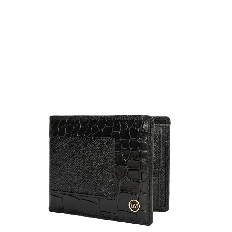 Da Milano  Black Bifold Leather Mens Wallet for Men | Best Price UAE