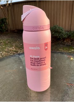 Owala 32 Oz. Owala FreeSip Stainless Steel Water Bottle in Rose Quartz Pink  - Image 2