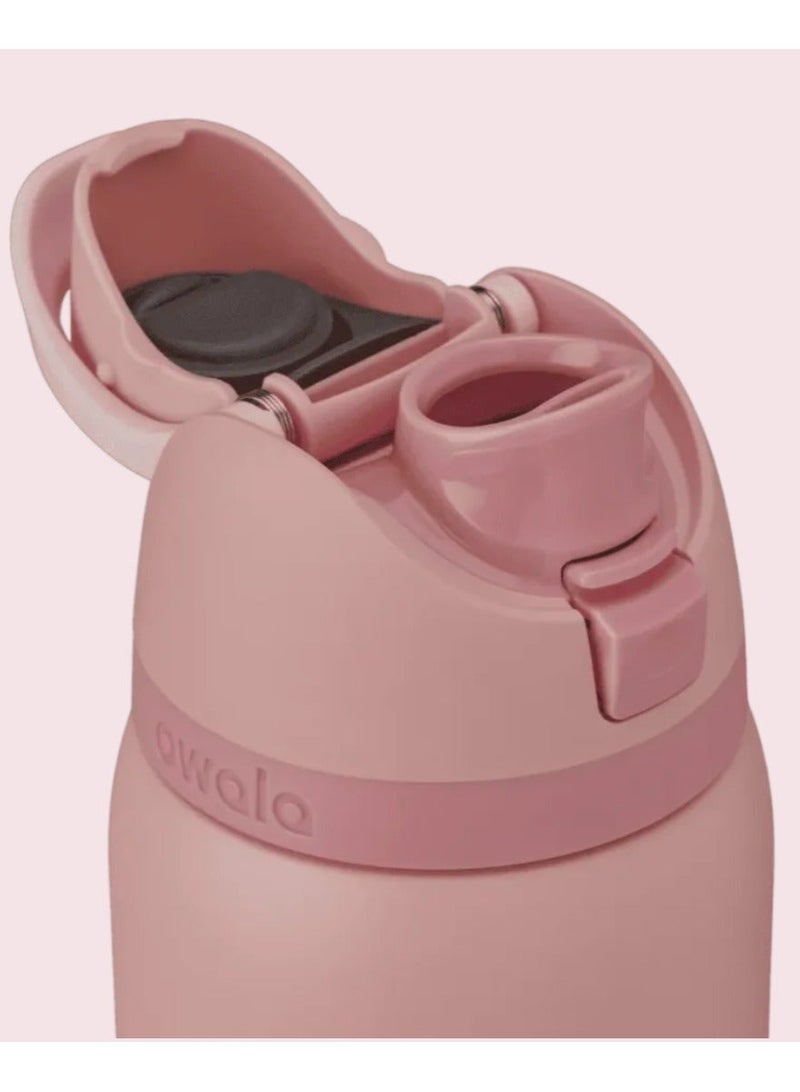32 أوقية. Owala FreeSip زجاجة المياه من الفولاذ المقاوم للصدأ / في ورد الكوارتز الوردي - Image 5