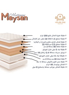 House One Maysan | 10 Layer Bed Mattress Foam With Springs 200x100 cm 200x120 cm 200x140 cm 200x150 cm 200x160 cm 200x180 cm And 200x200 cm With Thickness 25 cm - White  - Image 4