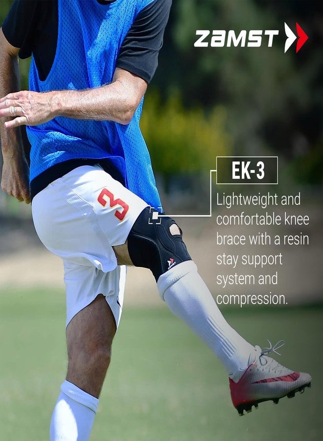 Zamst EK-3 Knee Support | Adjustable Compression Knee Brace with Patellar Support | Elastic, Breathable Wrap for Squats, Gym, Powerlifting, CrossFit, Training & Sports | Medium | - Image 2