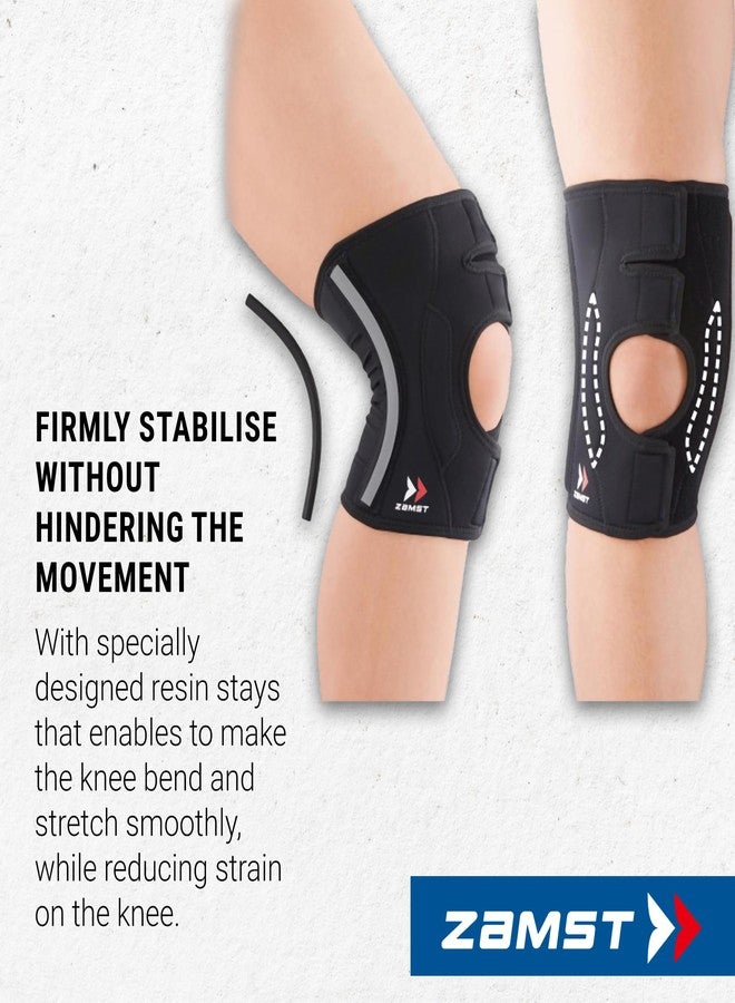 Zamst EK-3 Knee Support | Adjustable Compression Knee Brace with Patellar Support | Elastic, Breathable Wrap for Squats, Gym, Powerlifting, CrossFit, Training & Sports | Medium | - Image 4