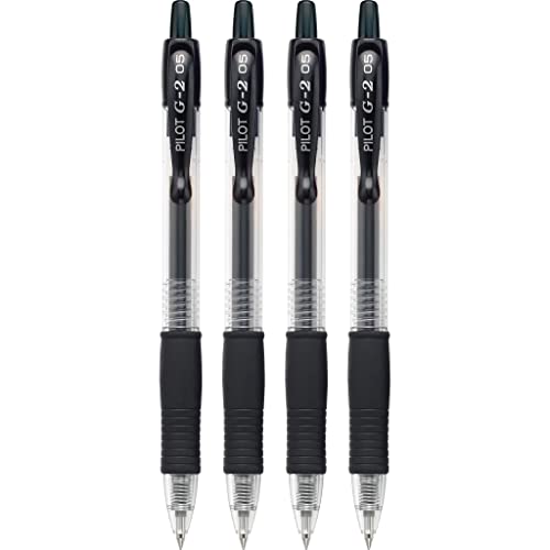 Pilot, G2 Premium Gel Roller Pens, Extra Fine Point 0.5 mm, Pack of 4, Black - Image 3