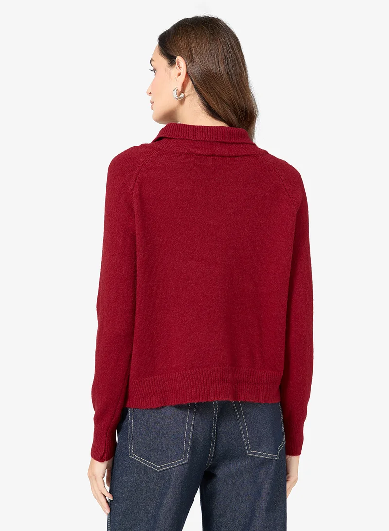 ELLA High Neck Button Down Cardigan