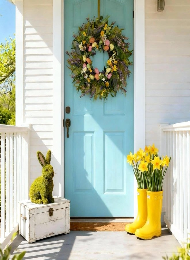 HipTree 24 Inch Spring Wreaths for Front Door-07 - Image 2