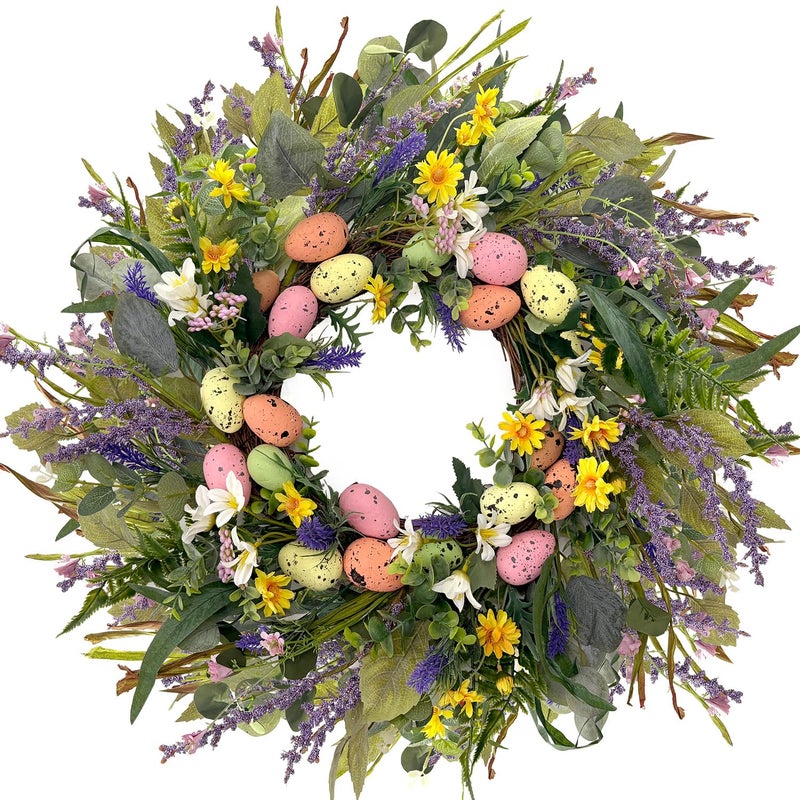 HipTree 24 Inch Spring Wreaths for Front Door-07 - Image 1