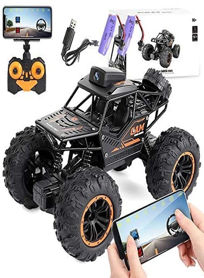 Jet Roy Remote Control Car Rc Cars With 720P Hd Fpv Wifi Camera, 2.4Ghz 1/18 Scale Off-Road Remote Control Truck Monster Trucks For Toddlers Kids Adults, Gift For Boys & Girls Kids Adults, Multicolor - Image 1